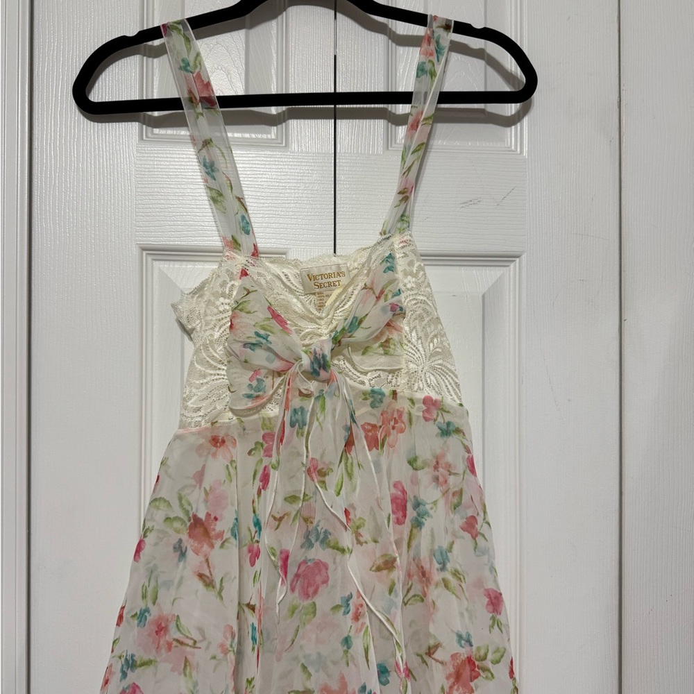 Victoria’s Secret gold label white floral babydoll sleepwear lace NWT - Picture 2 of 6